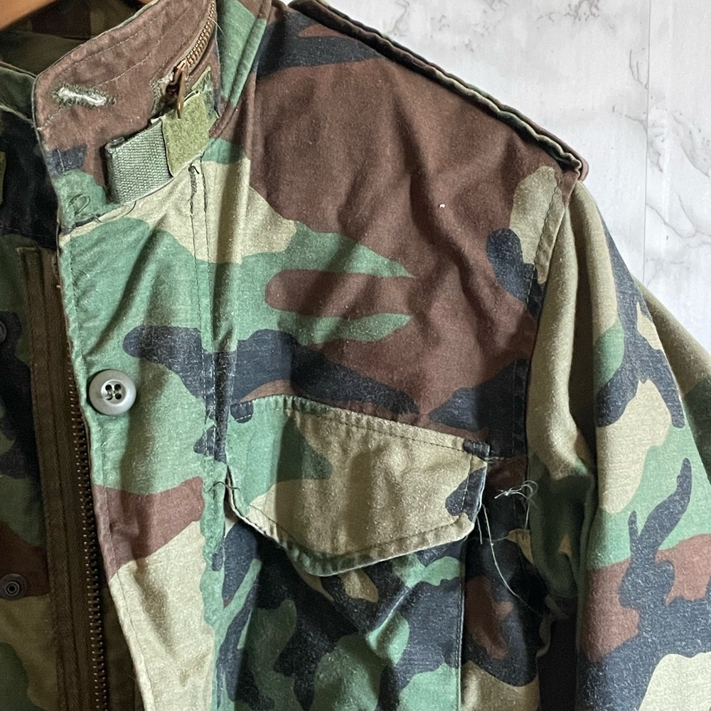 Alpha Industries Green and Brown Camouflage Field Jacket